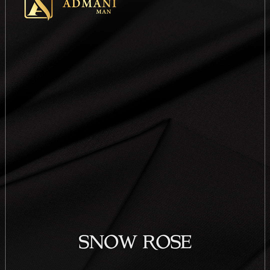 Snow Rose Black Premium Medium-Winter Unstitched Fabric Menswear Shalwar Kameez by Admani Menswear Pakistan