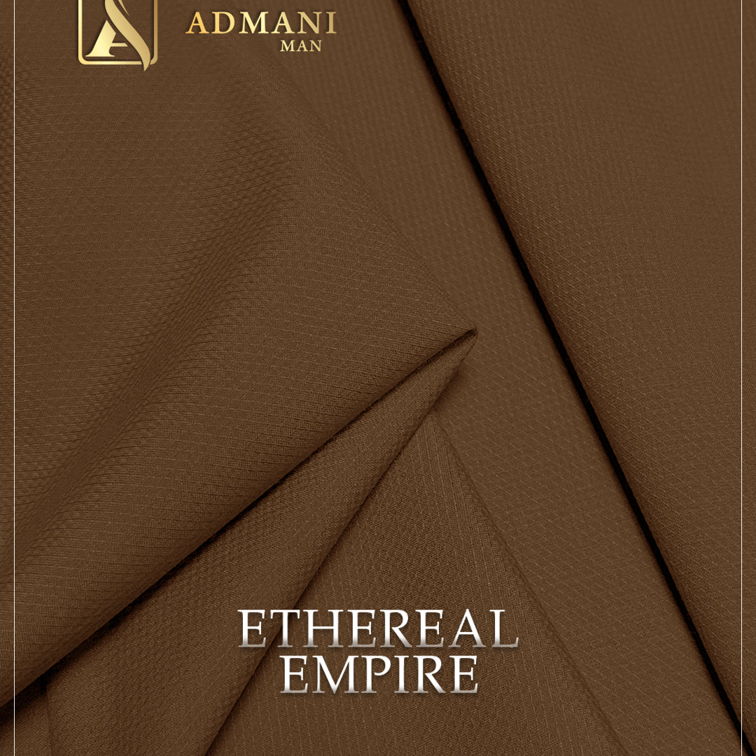 Ethereal Empire Roasted Coffee Unstitched Shalwar Kameez Fabric Mens Clothing Pakistan by Admani Menswear