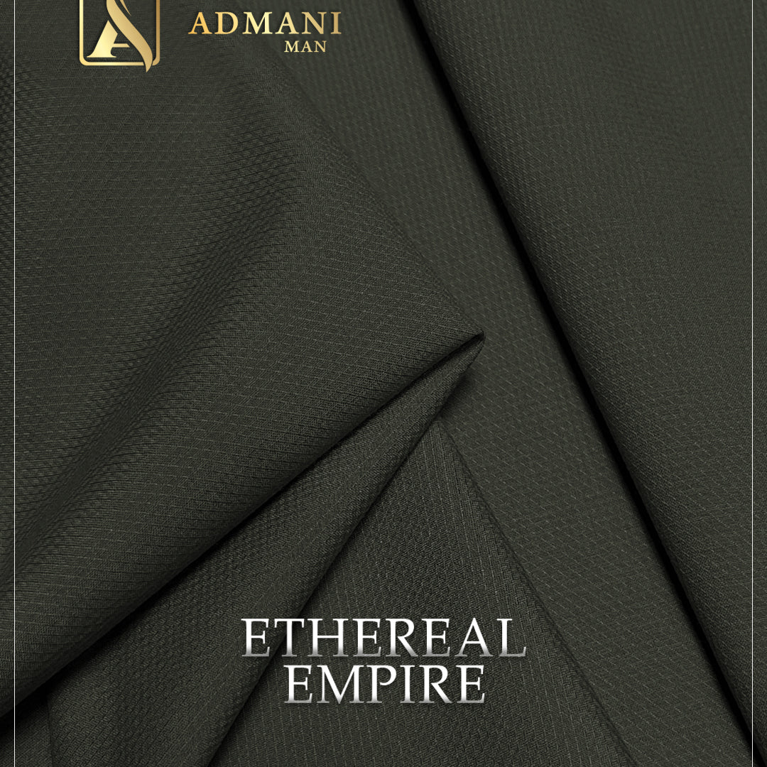 Ethereal Empire Reseda Green Unstitched Fabric Mens Shalwar Kameez Colours by Admani Menswear