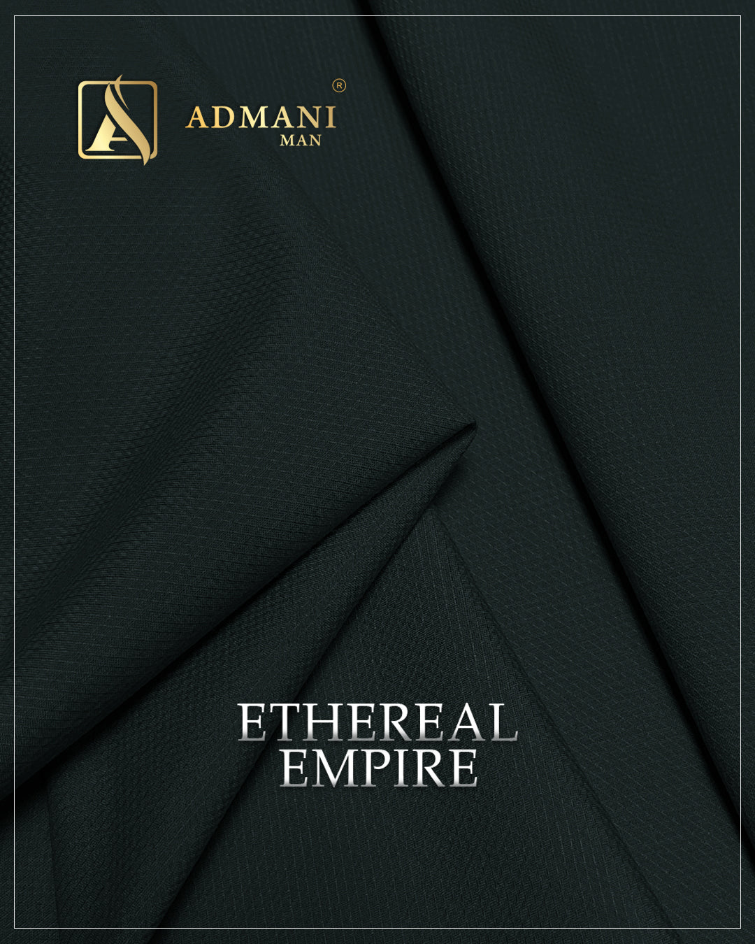 “Elegant men’s unstitched fabric – Ethereal Empire soft and breathable material”