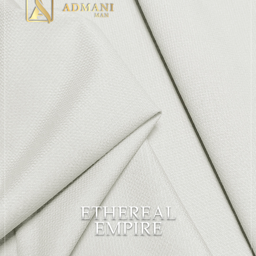 Ethereal Empire Off White Unstitched Fabric for Mens Shalwar Kameez by Admani Menswear Pakistan