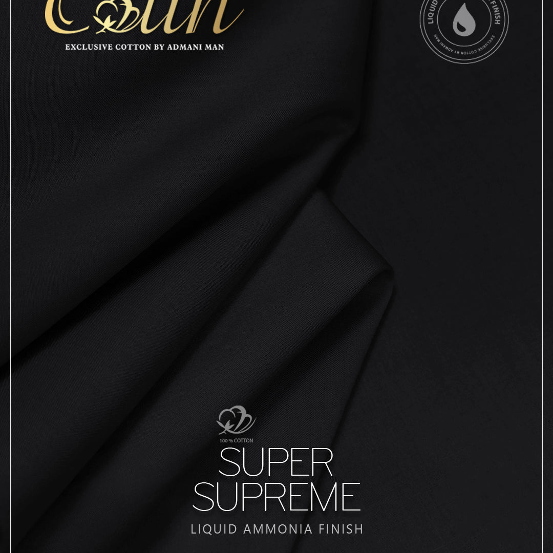 “High-quality men’s unstitched cotton fabric – Super Supreme finish collection”