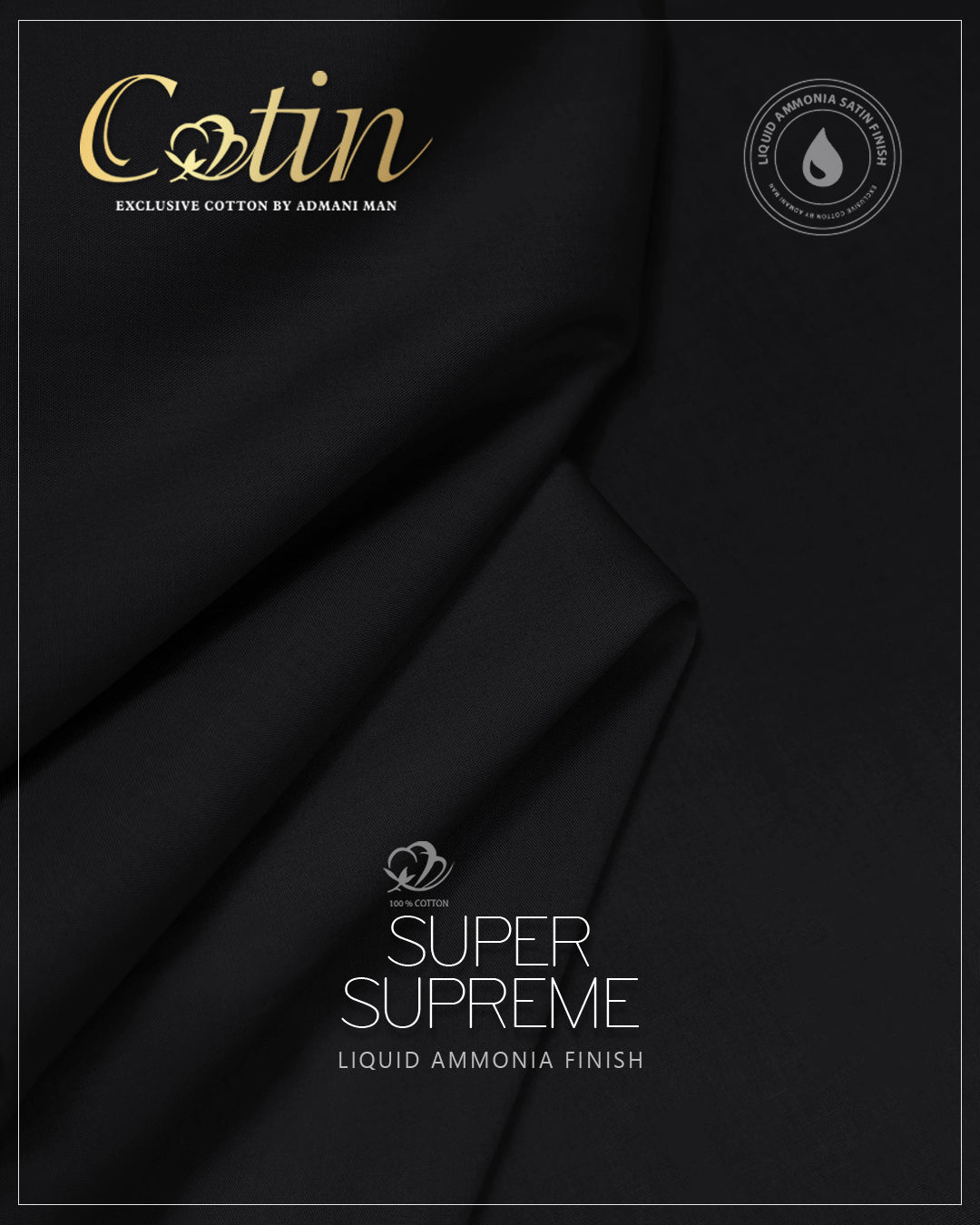 “High-quality men’s unstitched cotton fabric – Super Supreme finish collection”