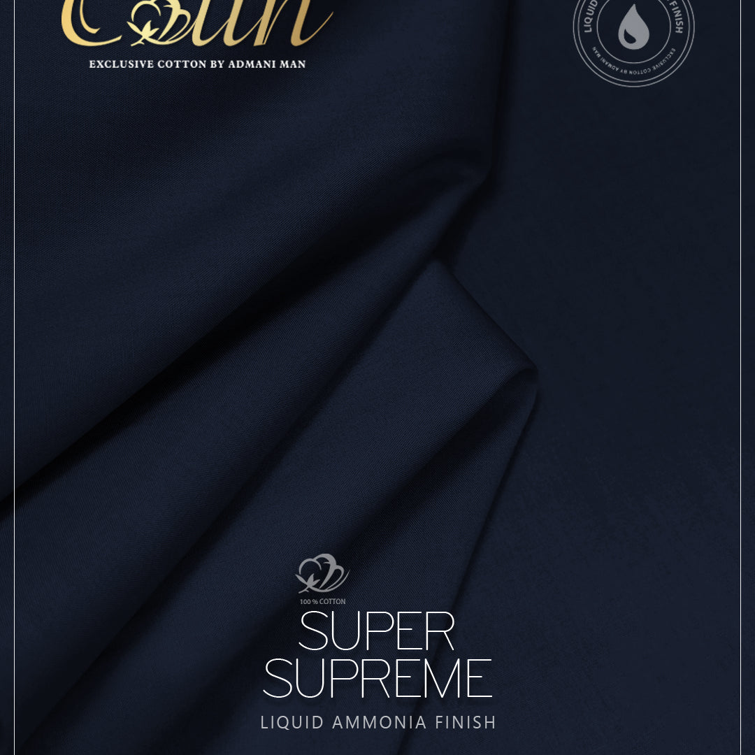 “Super Supreme cotton men’s fabric – breathable and durable unstitched cloth”