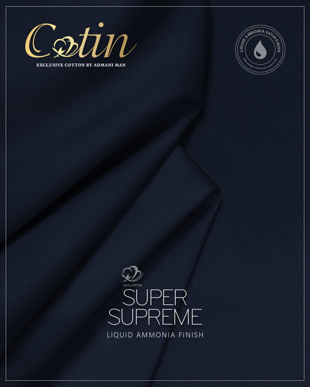 “Super Supreme cotton men’s fabric – breathable and durable unstitched cloth”