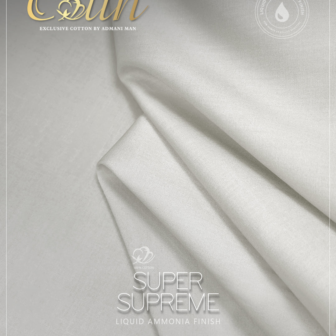 “Premium cotton unstitched fabric for men – Super Supreme finish textile”