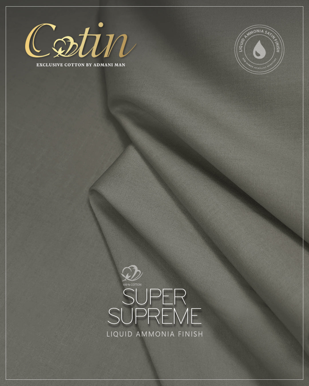 “Super Supreme finish cotton men’s unstitched fabric – premium soft cotton for shalwar kameez”