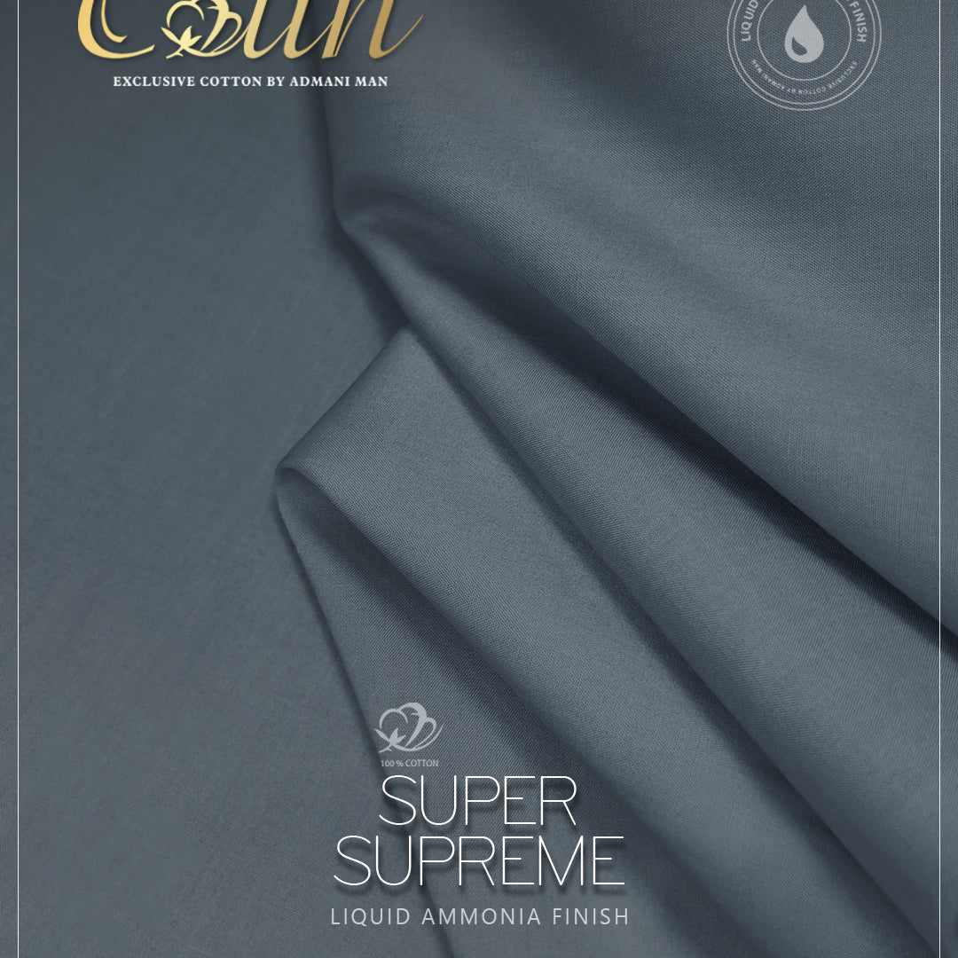 “Luxury men’s shalwar kameez fabric – Super Supreme finish cotton”