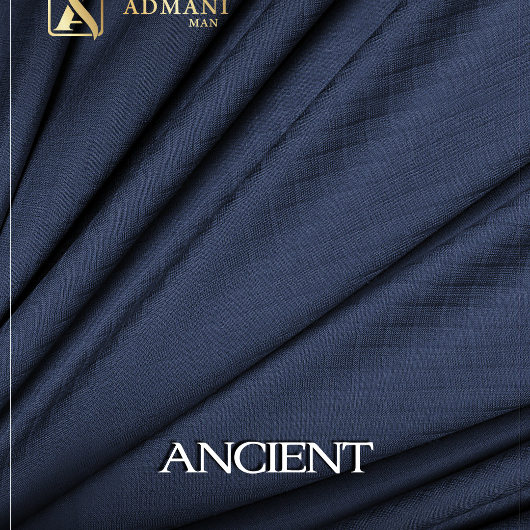 Ancient Blue Sapphire Unstitched Micro Design Fabric for Men by Admani Menswear Pakistan