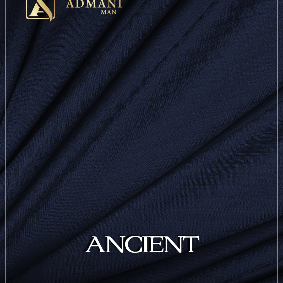 Ancient Navy Blue Unstitched Micro Design Fabric for Men by Admani Menswear Pakistan