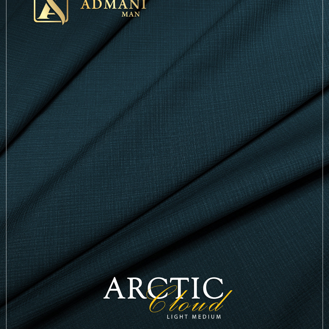 Arctic Cloud Peacock slub fabric for mens shalwar kameez