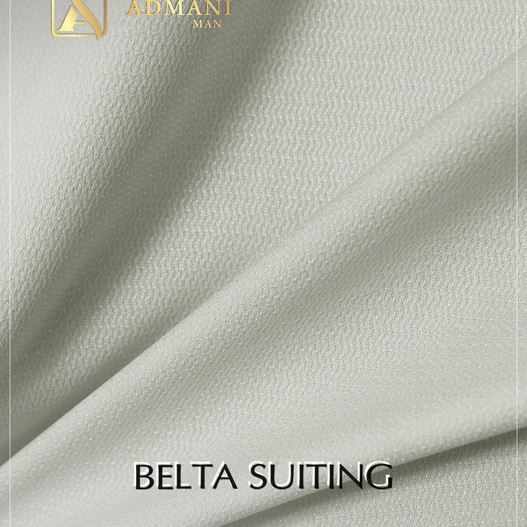 Belta Suiting White dobby weave premium winter fabric for menswear shalwar kameez