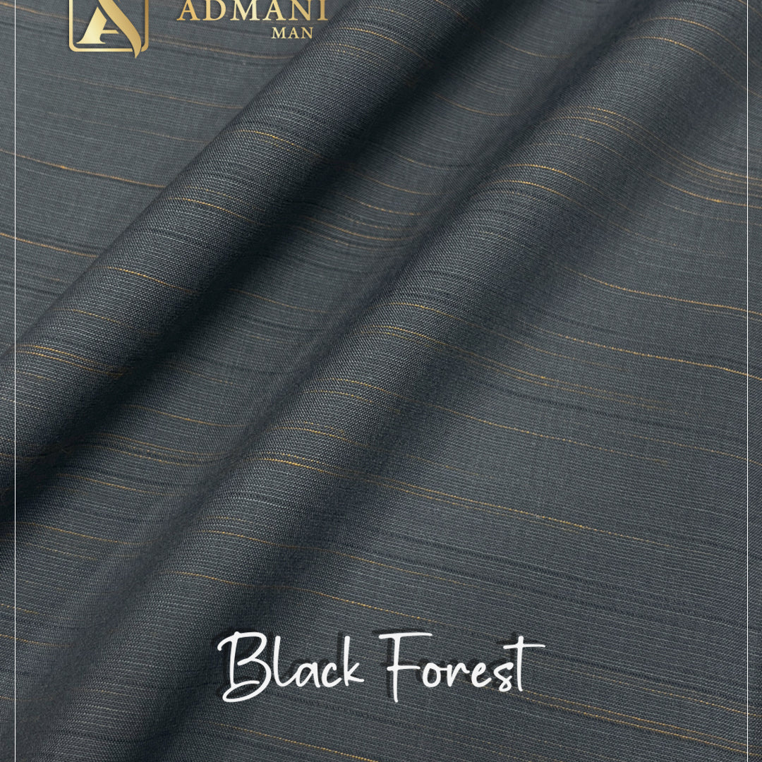 Black Forest Ash Grey Premium Unstitched Fabric for Office Wear by Admani Pakistan