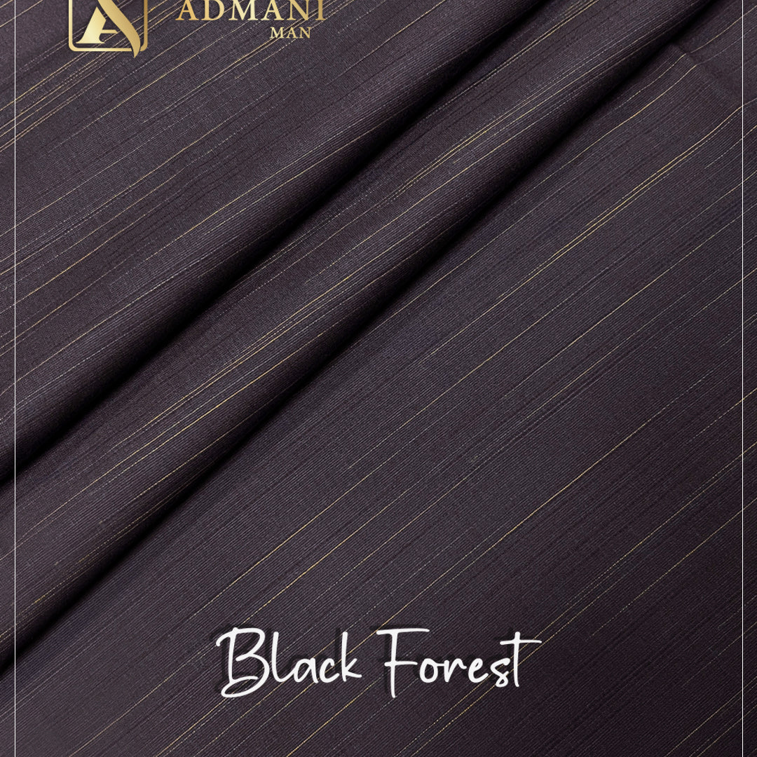 Black Forest Merlot Premium Unstitched Fabric for Wedding Styling by Admani Pakistan