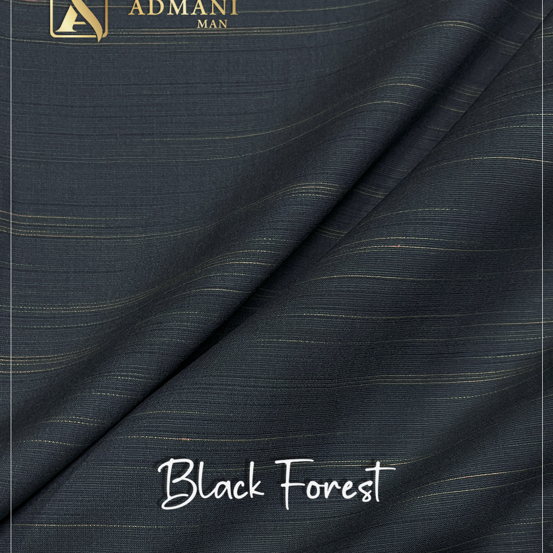 Black Forest Midnight Blue Premium Unstitched Fabric for Menswear Shalwar Kameez by Admani Pakistan