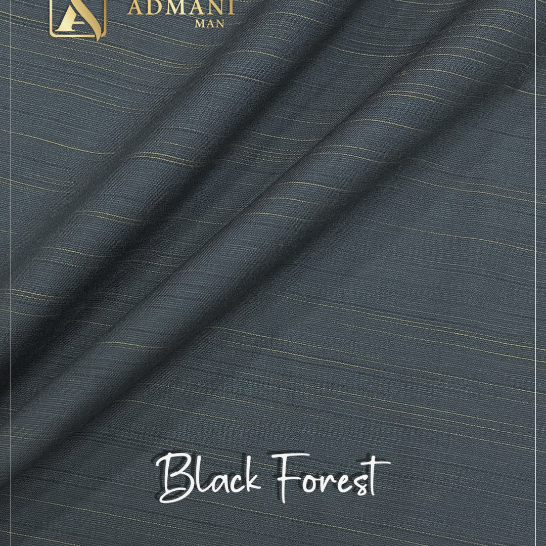 Black Forest Smoky Grey Premium Unstitched Fabric for Formal Events by Admani Pakistan