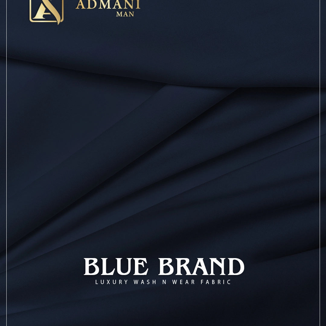 Blue Brand Navy Blue luxury wash n wear fabric for menswear shalwar kameez