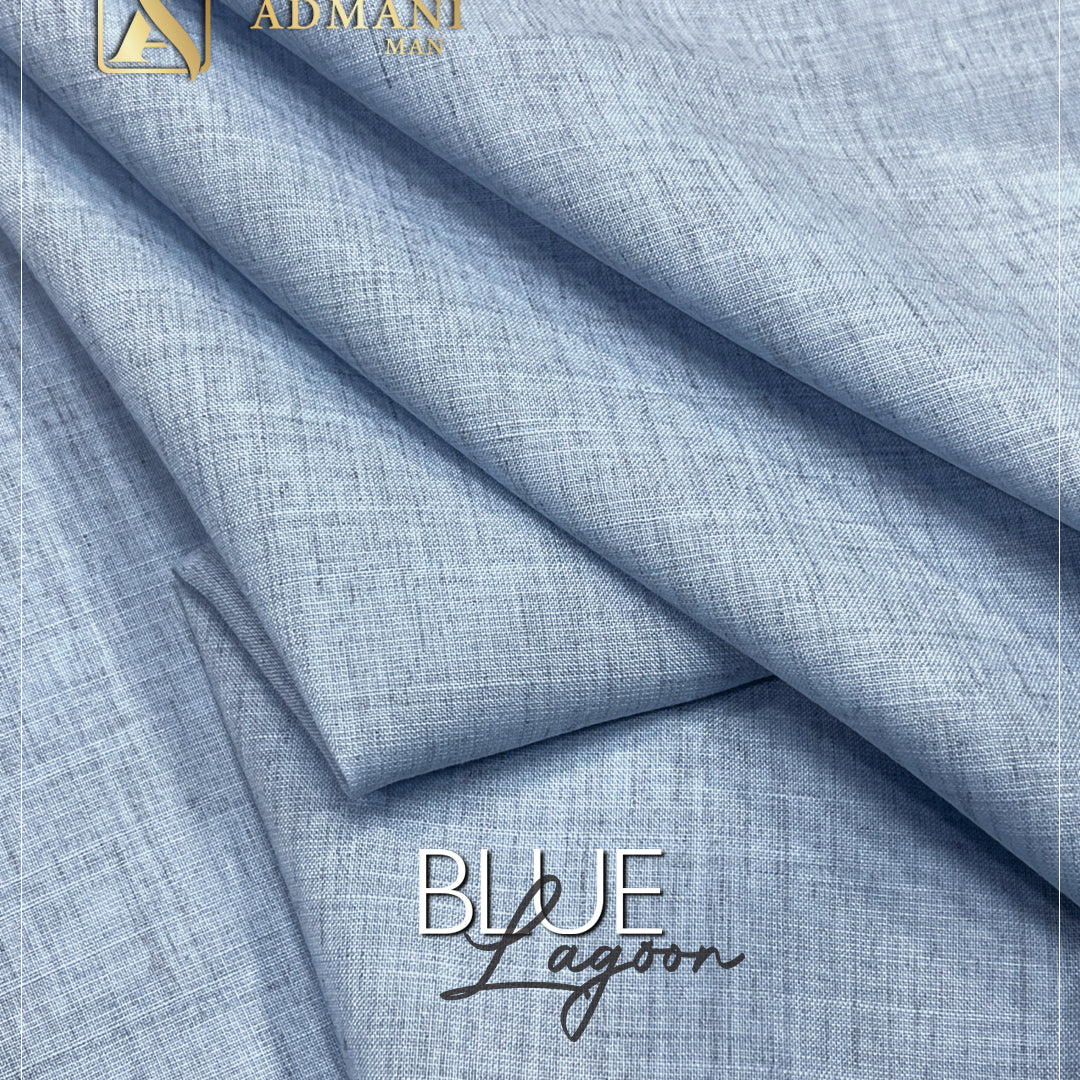 Blue Lagoon Blue Sapphire Unstitched Fabric for Men by Admani Menswear Pakistan