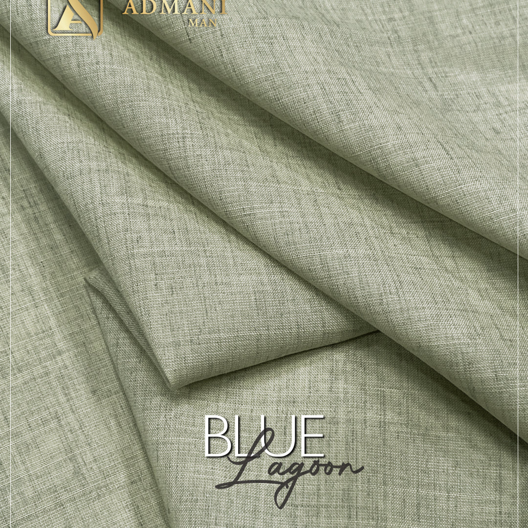 Blue Lagoon Sage Unstitched Fabric for Men by Admani Menswear Pakistan