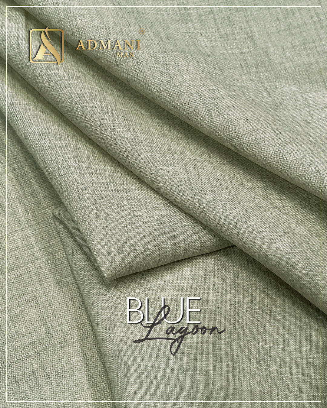Blue Lagoon Sage Unstitched Fabric for Men by Admani Menswear Pakistan