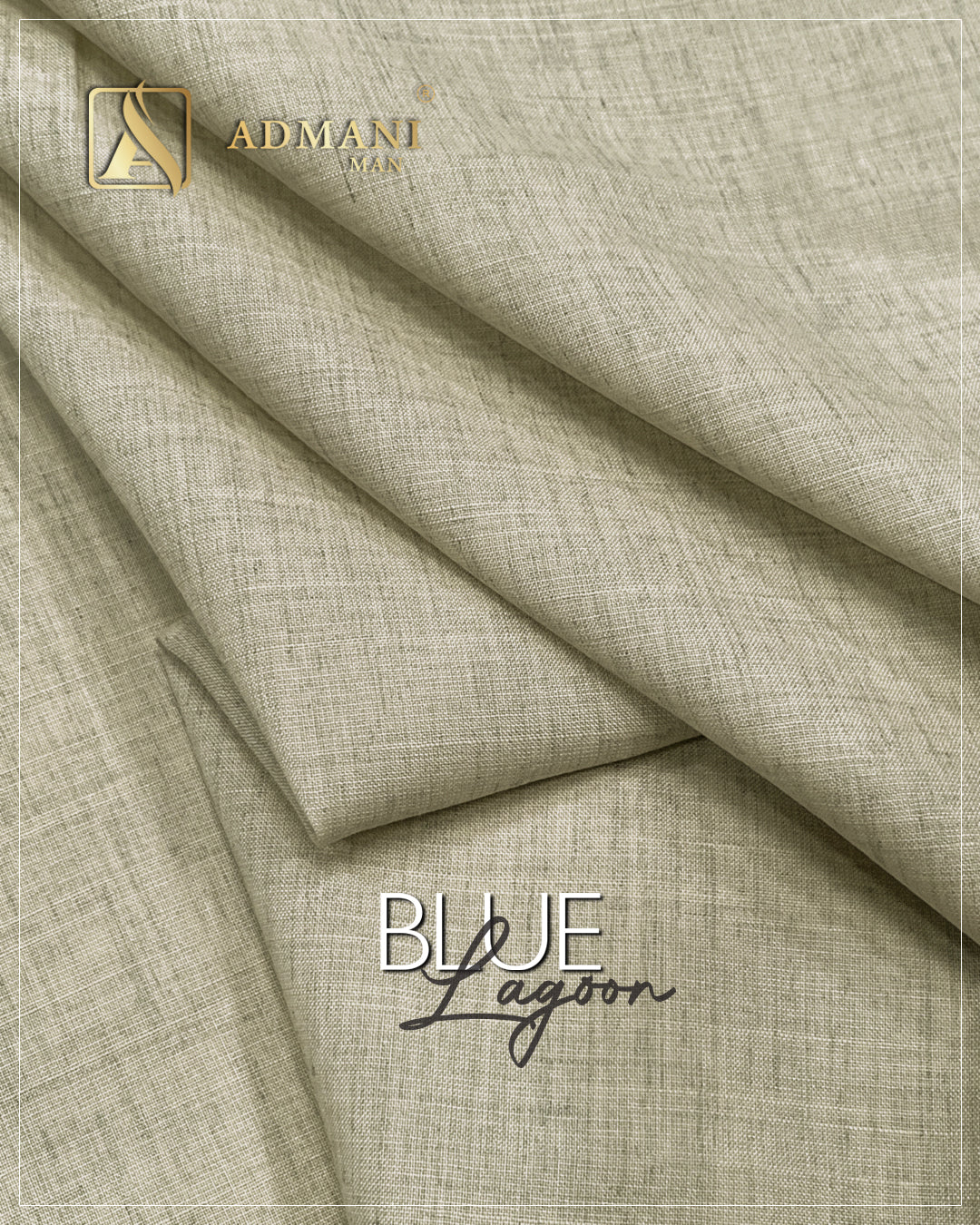 Blue Lagoon Sandcastle Unstitched Fabric for Men by Admani Menswear Pakistan