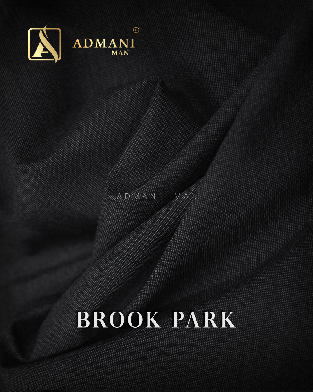 Brook Park Black Premium Unstitched Fabric Menswear Shalwar Kameez by Admani Menswear Pakistan