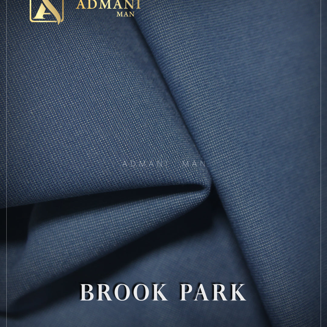 Brook Park Denim Blue Premium Unstitched Fabric Menswear Shalwar Kameez by Admani Menswear Pakistan