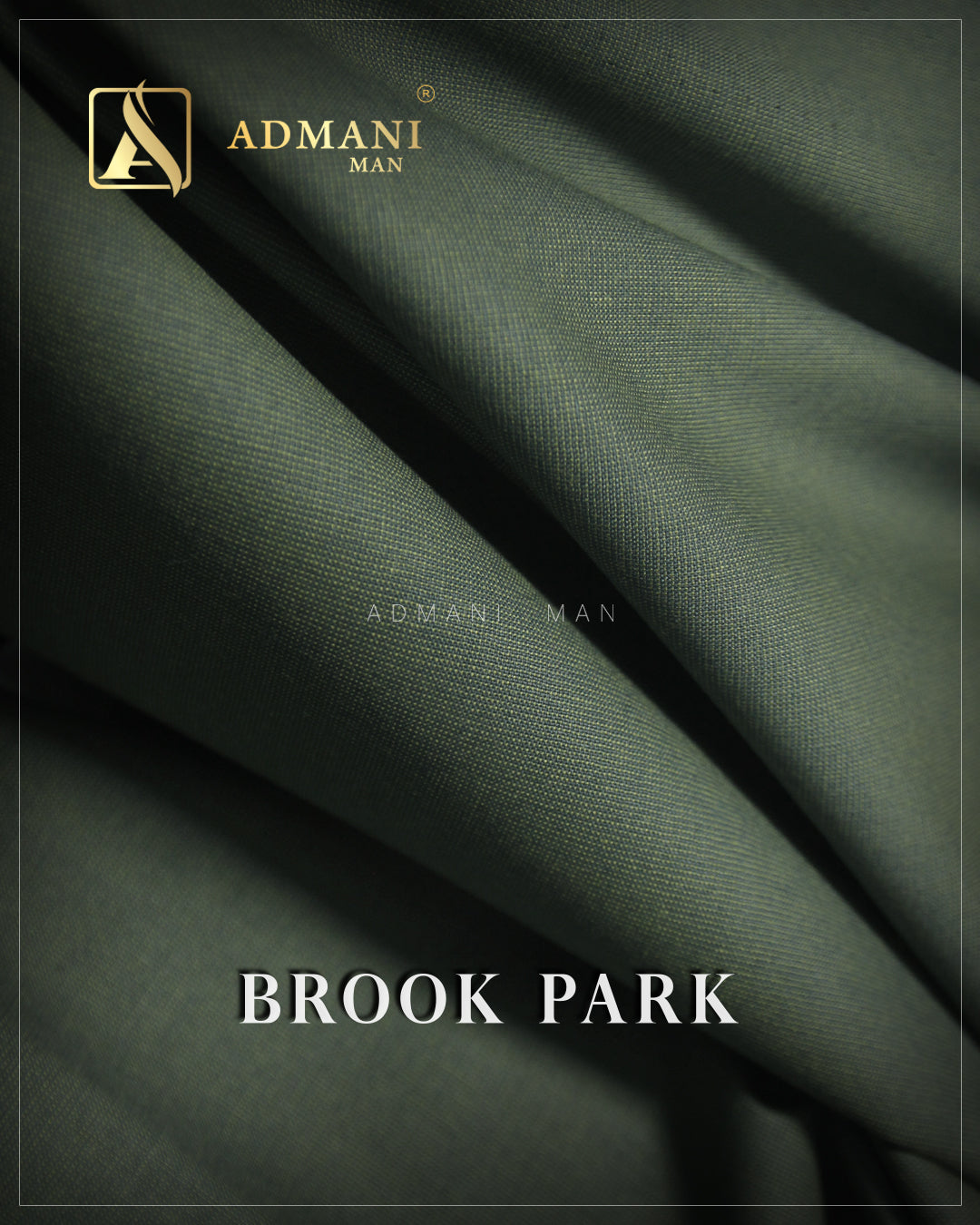 Brook Park Sage Green Premium Unstitched Fabric Menswear Shalwar Kameez by Admani Menswear Pakistan