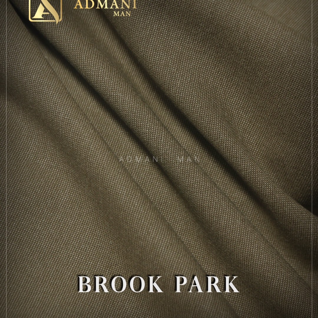 Brook Park Sand Castle Beige Premium Unstitched Fabric Menswear Shalwar Kameez by Admani Menswear Pakistan