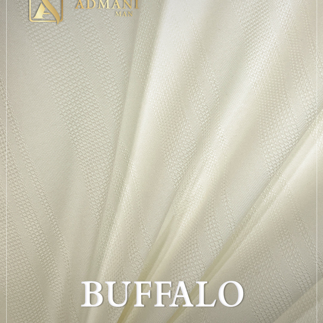 Buffalo Off White Premium Micro-Design Fabric for Formal Shalwar Kameez by Admani Pakistan