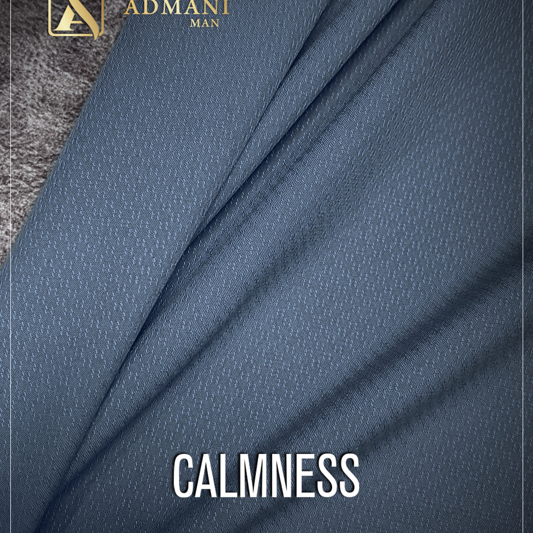 Calmness Blue Sapphire Unstitched Micro Design Fabric for Men by Admani Menswear Pakistan
