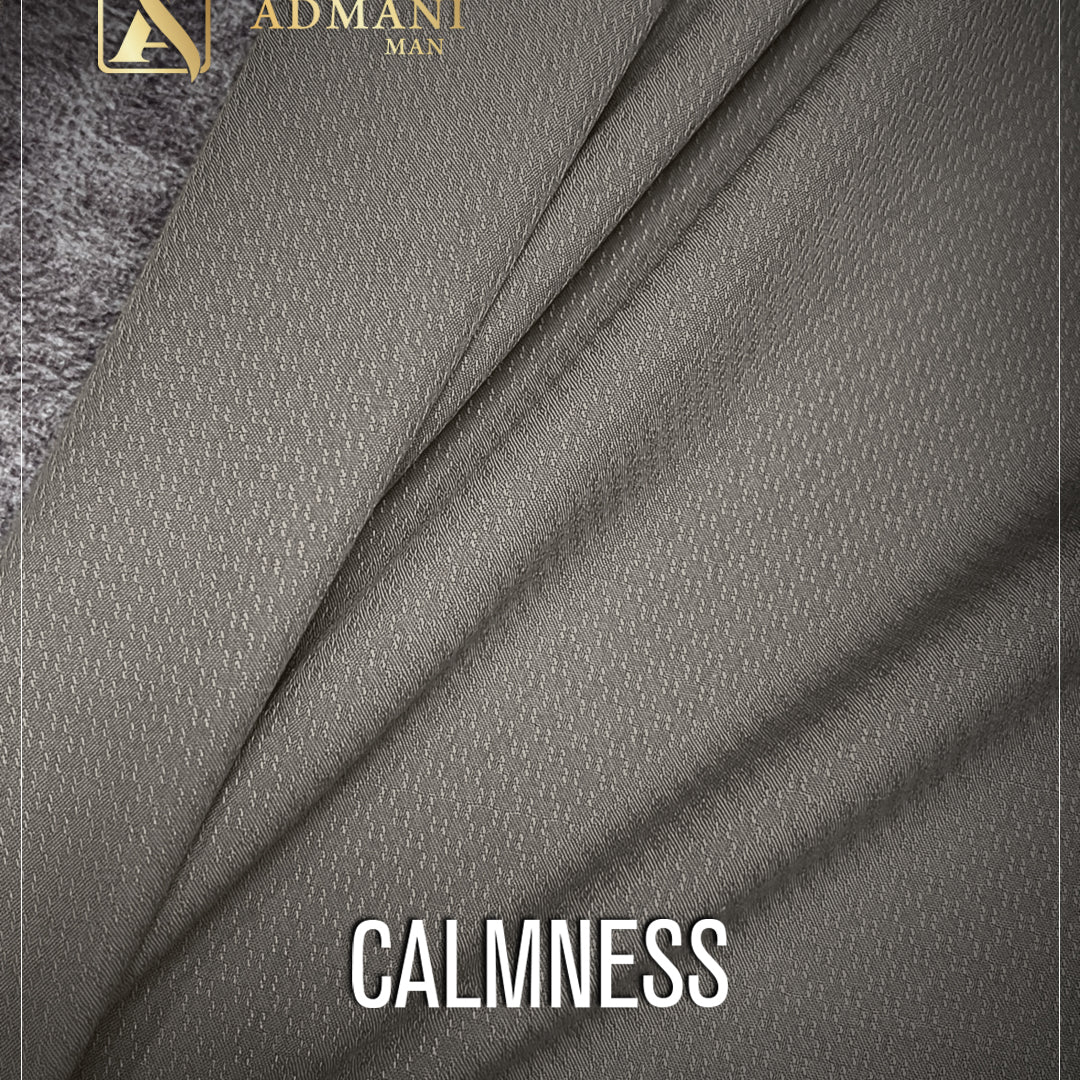 Calmness Peanut Brown Unstitched Micro Design Fabric for Men by Admani Menswear Pakistan