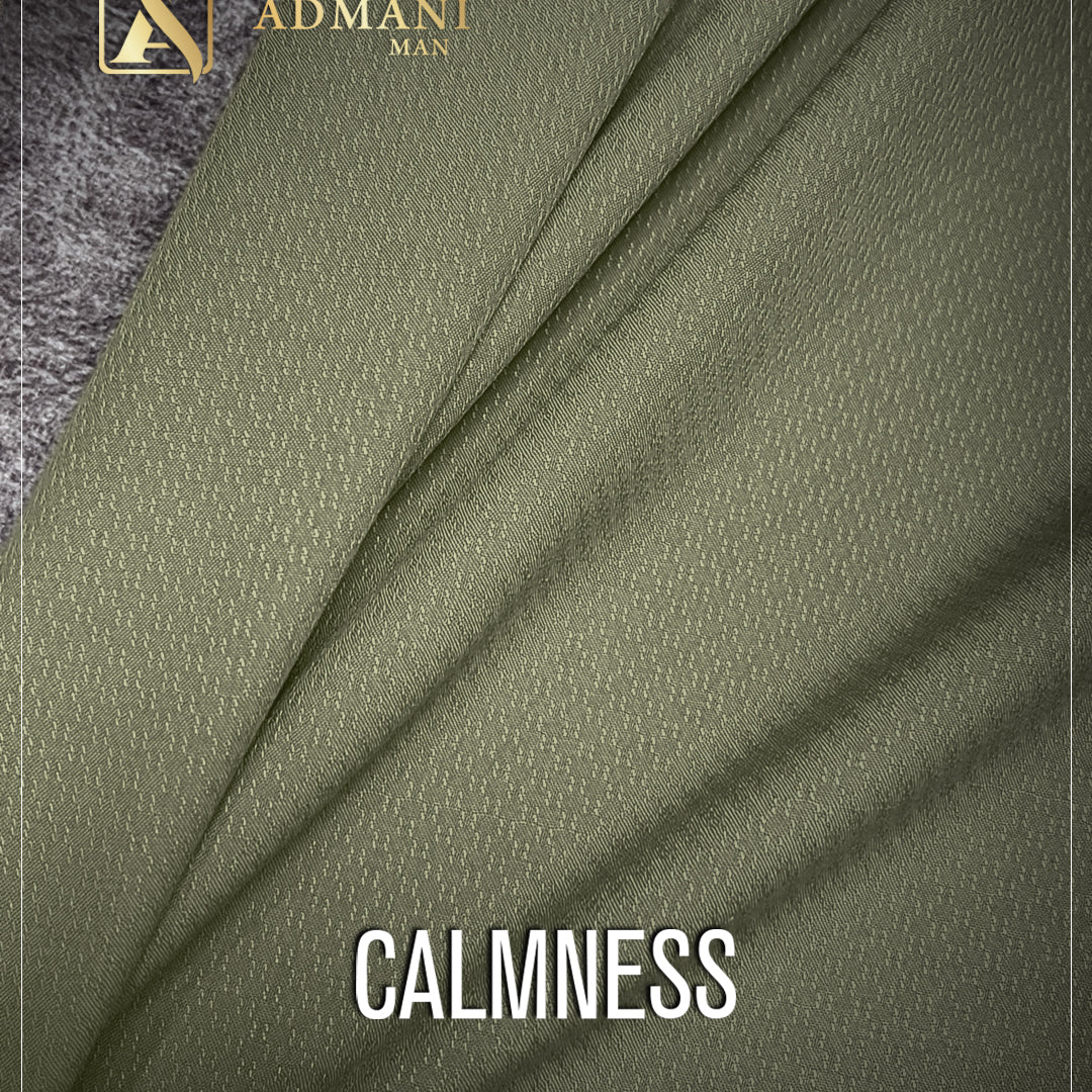 Calmness Sage Unstitched Micro Design Fabric for Men by Admani Menswear Pakistan