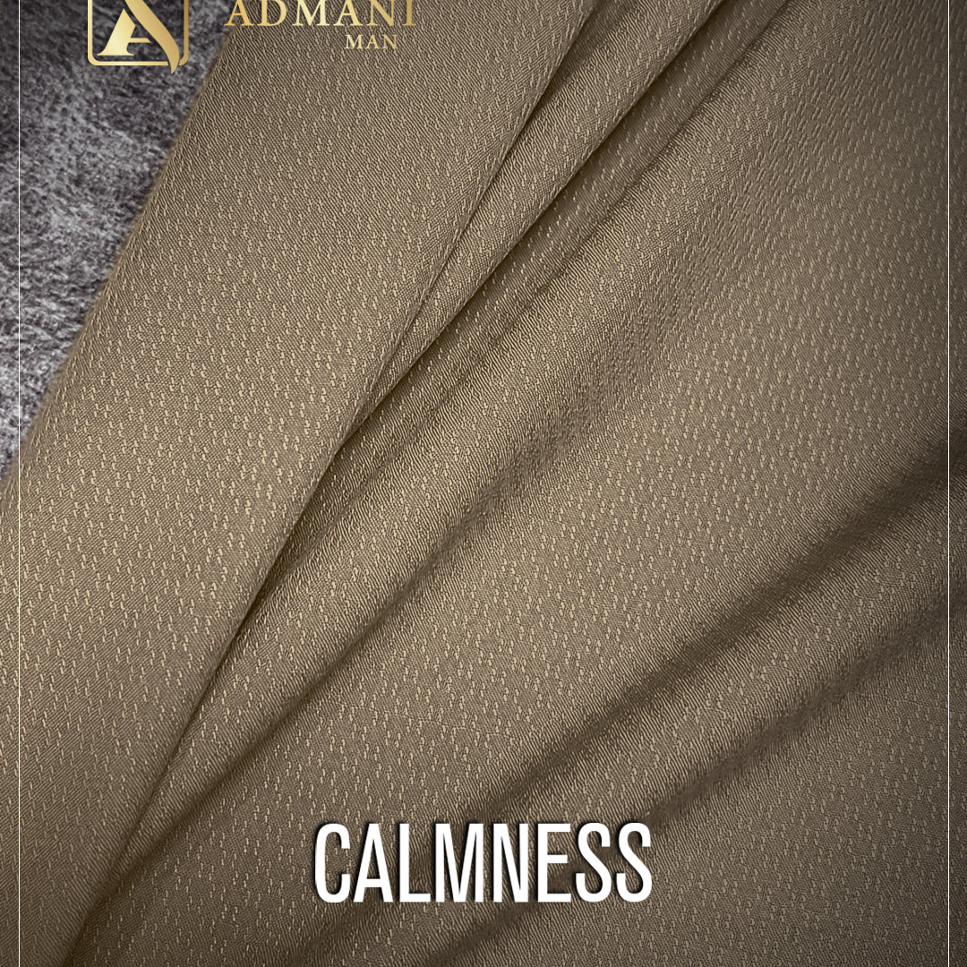 Calmness Tawny Unstitched Micro Design Fabric for Men by Admani Menswear Pakistan