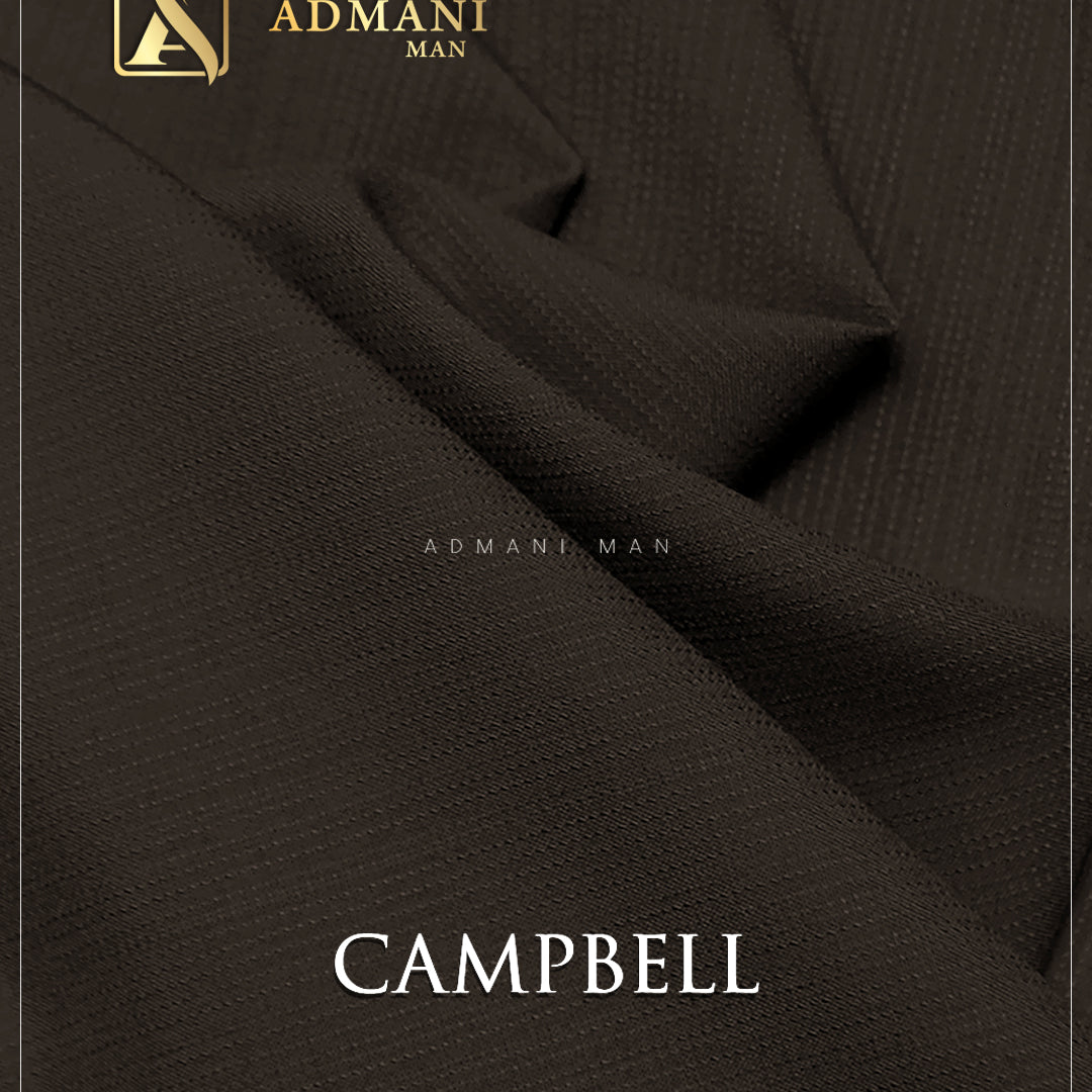 Campbell wood brown Unstitched Fabric Menswear Shalwar Kameez by Admani Menswear Pakistan