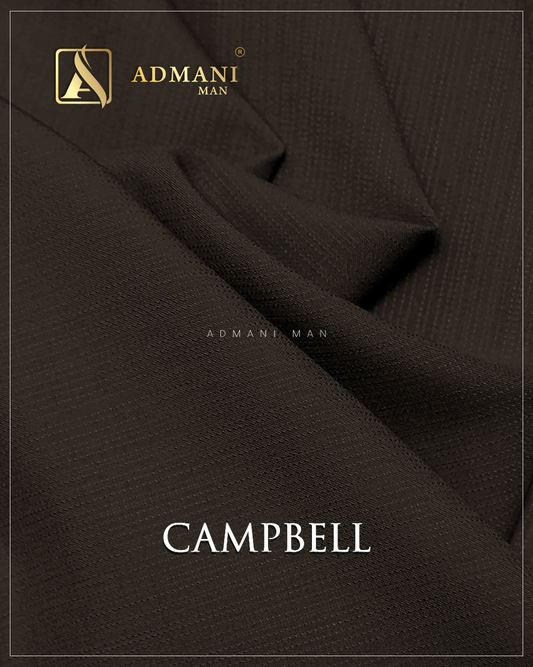 Campbell wood brown Unstitched Fabric Menswear Shalwar Kameez by Admani Menswear Pakistan