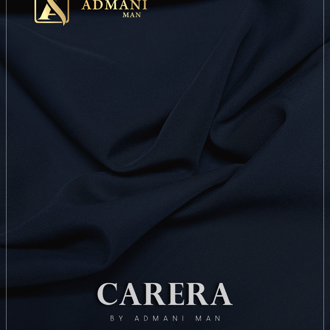 Carera Navy Blue Micro Yarn Unstitched Shalwar Kameez Fabric Menswear Pakistan by Admani Menswear