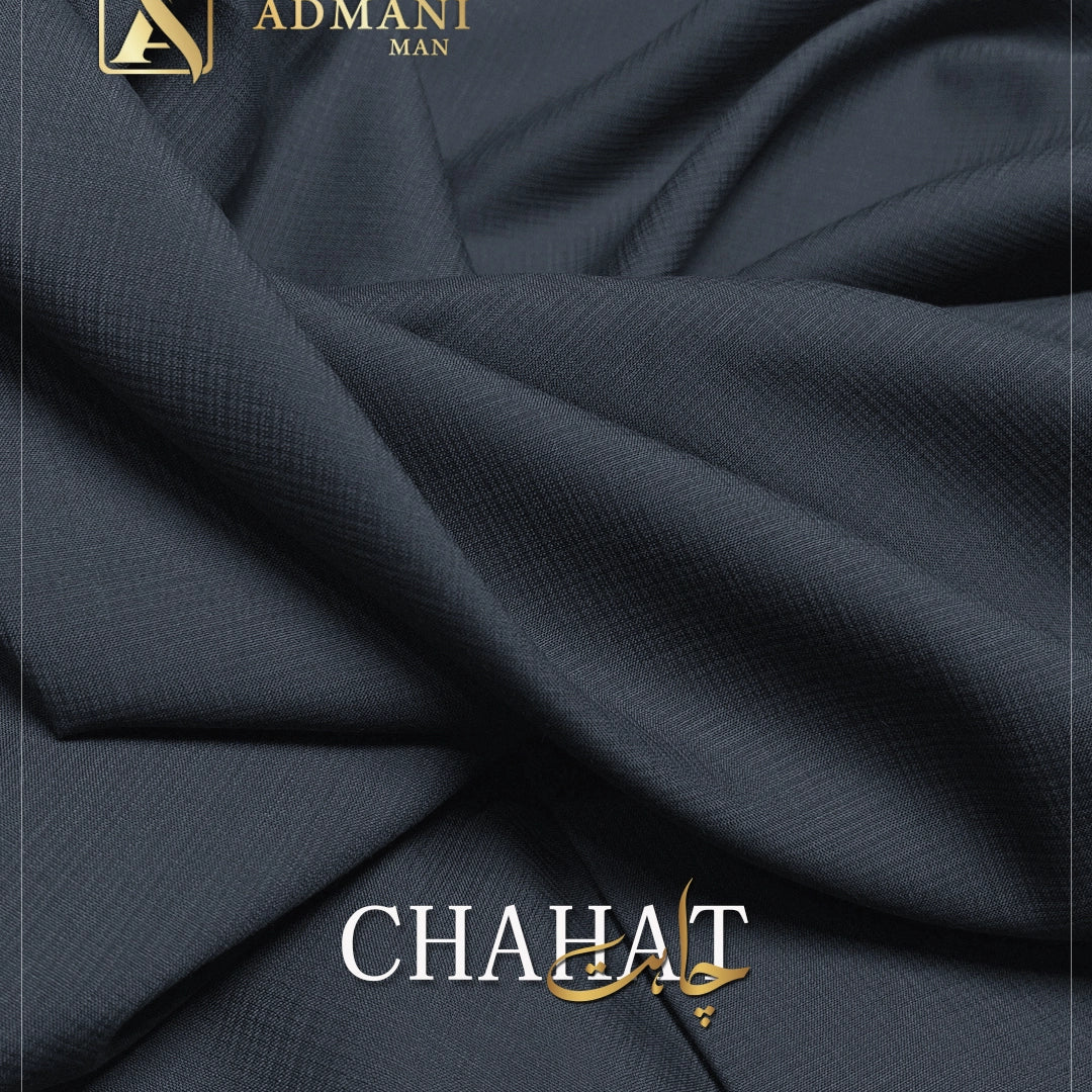 Chahat Silver Grey premium summer woven fabric for men's shalwar kameez