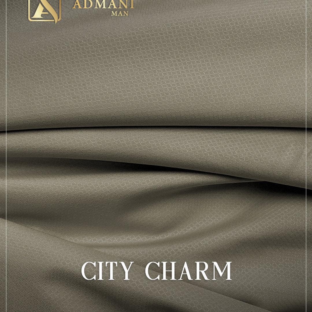 City Charm Sand Castle micro texture wash n wear fabric for menswear shalwar kameez