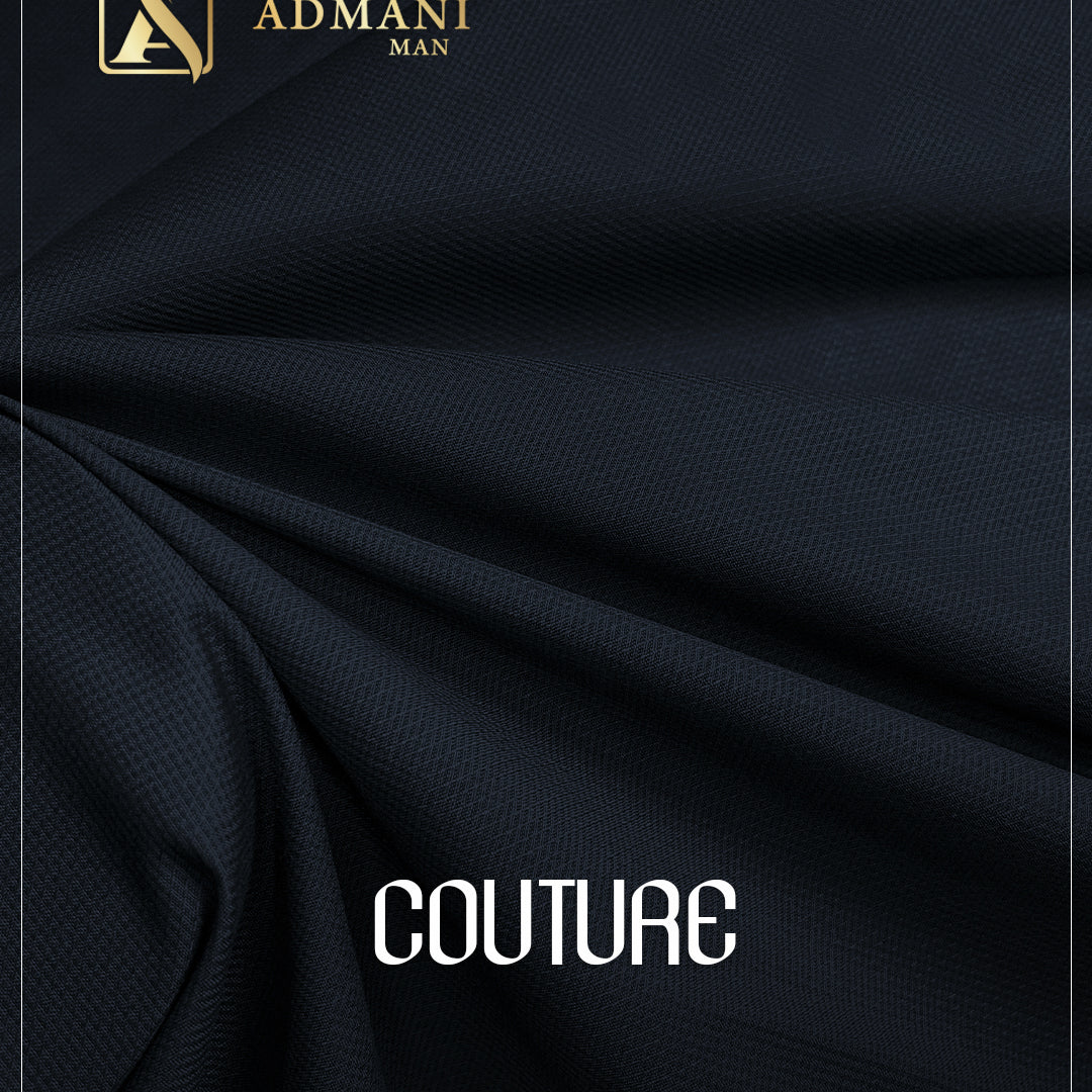 Couture Navy Blue premium smooth suiting fabric for menswear shalwar kameez
