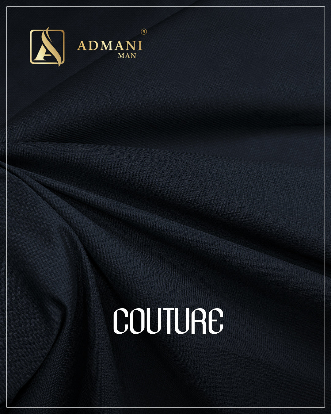 Couture Navy Blue premium smooth suiting fabric for menswear shalwar kameez