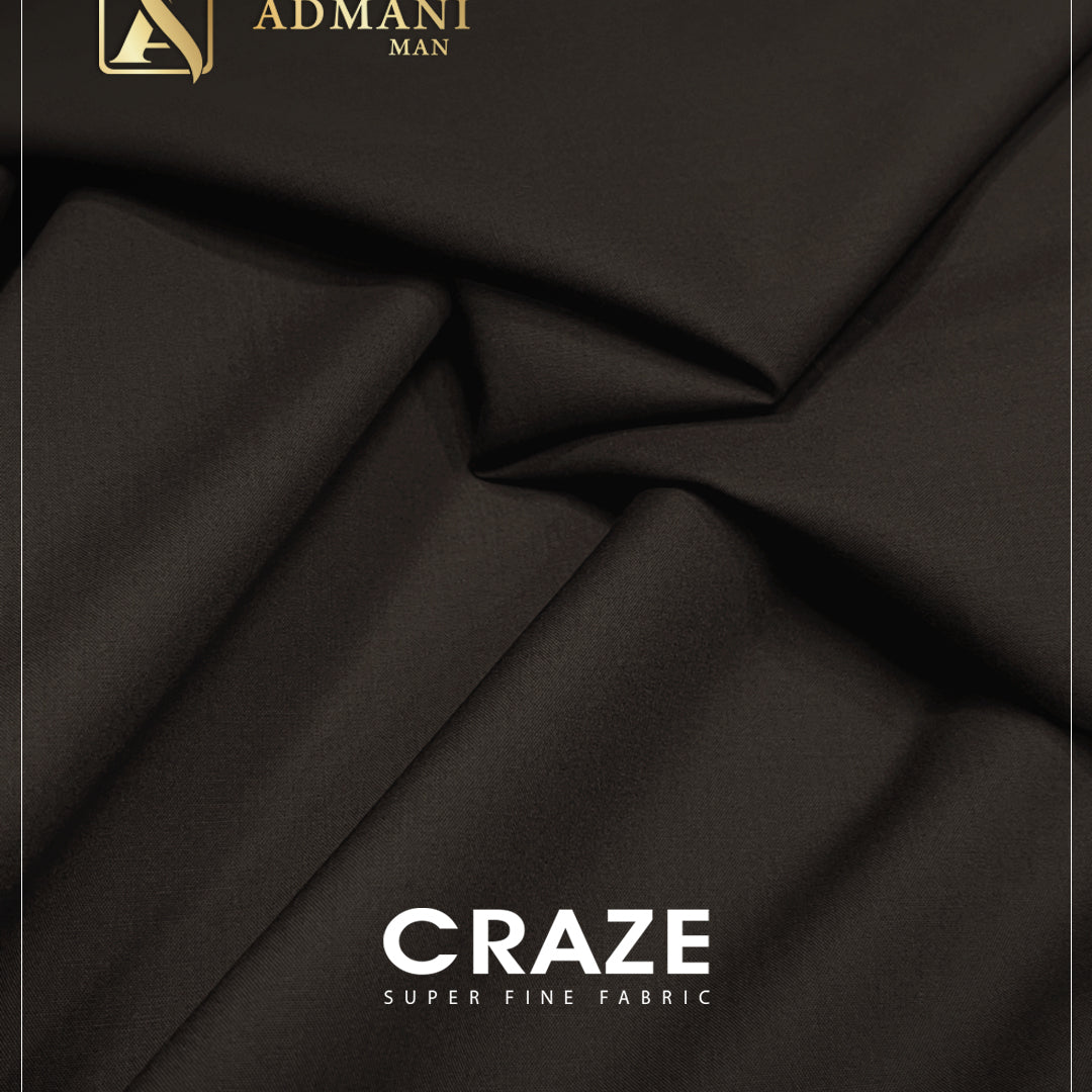 CRAZE Cedar Brown Super Fine Unstitched Fabric for Menswear Shalwar Kameez by Admani Man Pakistan - warm brown tone for classic elegance