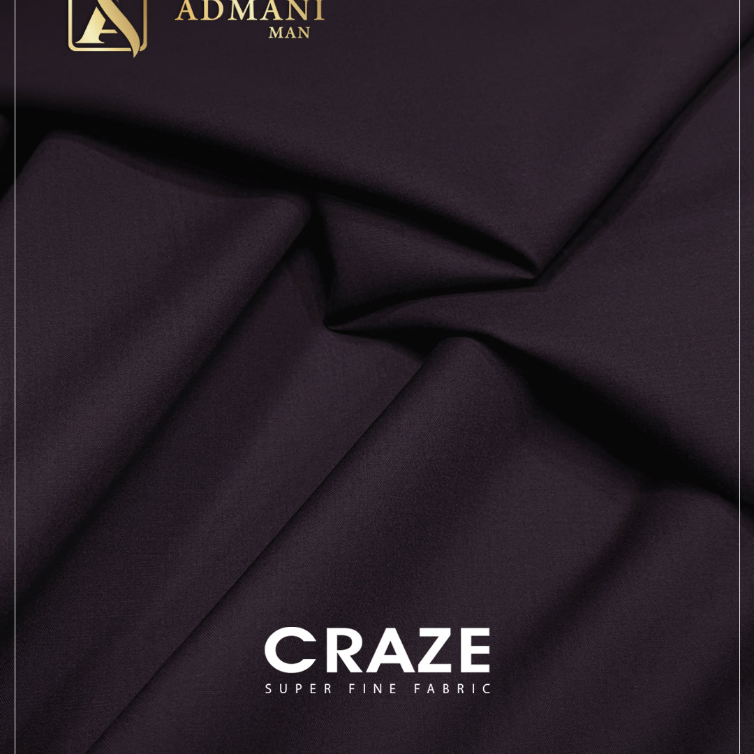 CRAZE Merlot Super Fine Unstitched Fabric for Menswear Shalwar Kameez by Admani Man Pakistan - wine red tone for elegant formal occasions