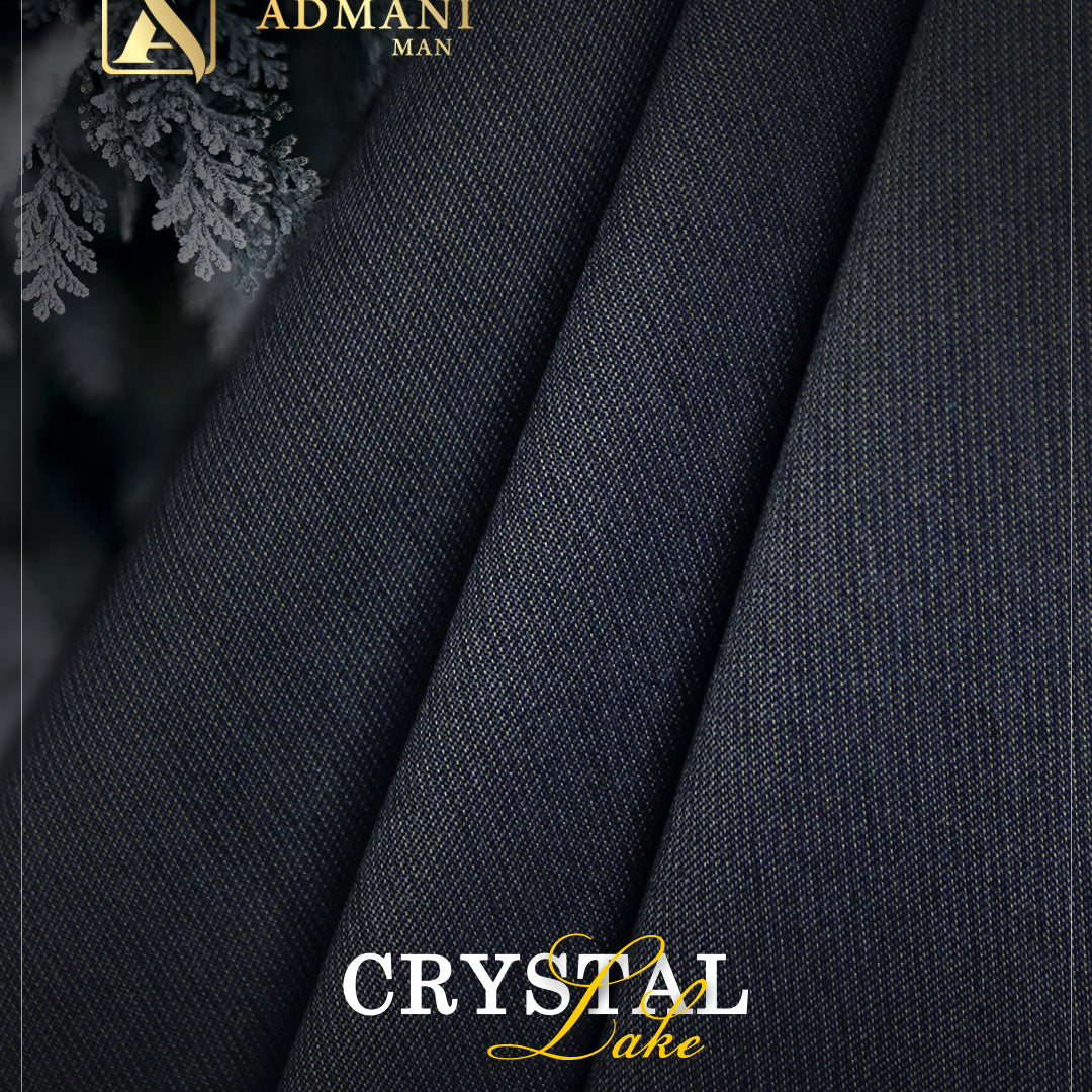Crystal Lake Navy Blue premium fancy fabric for men's shalwar kameez