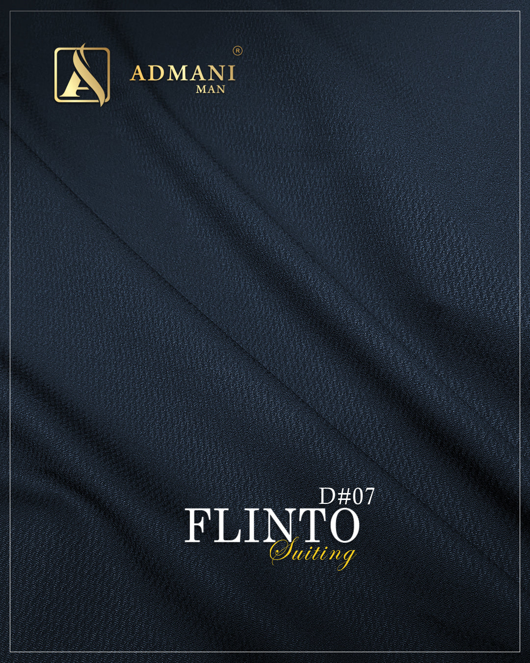 Admani Man Flinto Suiting D#07 Navy Blue Premium Dobby Weave Winter Fabric for Menswear Shalwar Kameez Pakistan