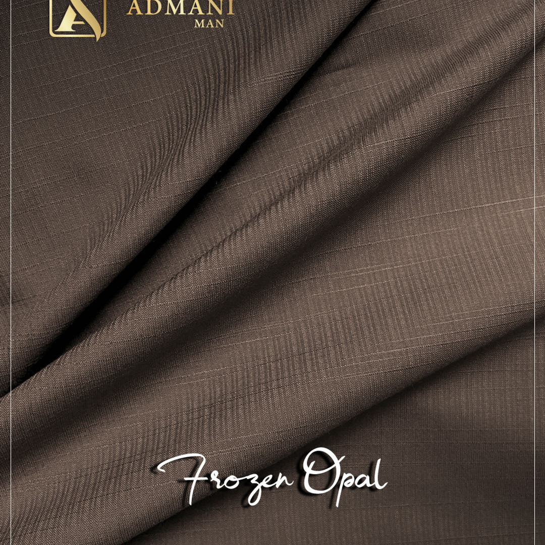 Frozen Opal Peanut Brown Unstitched Shalwar Kameez Fabric Mens Clothing Pakistan by Admani Menswear