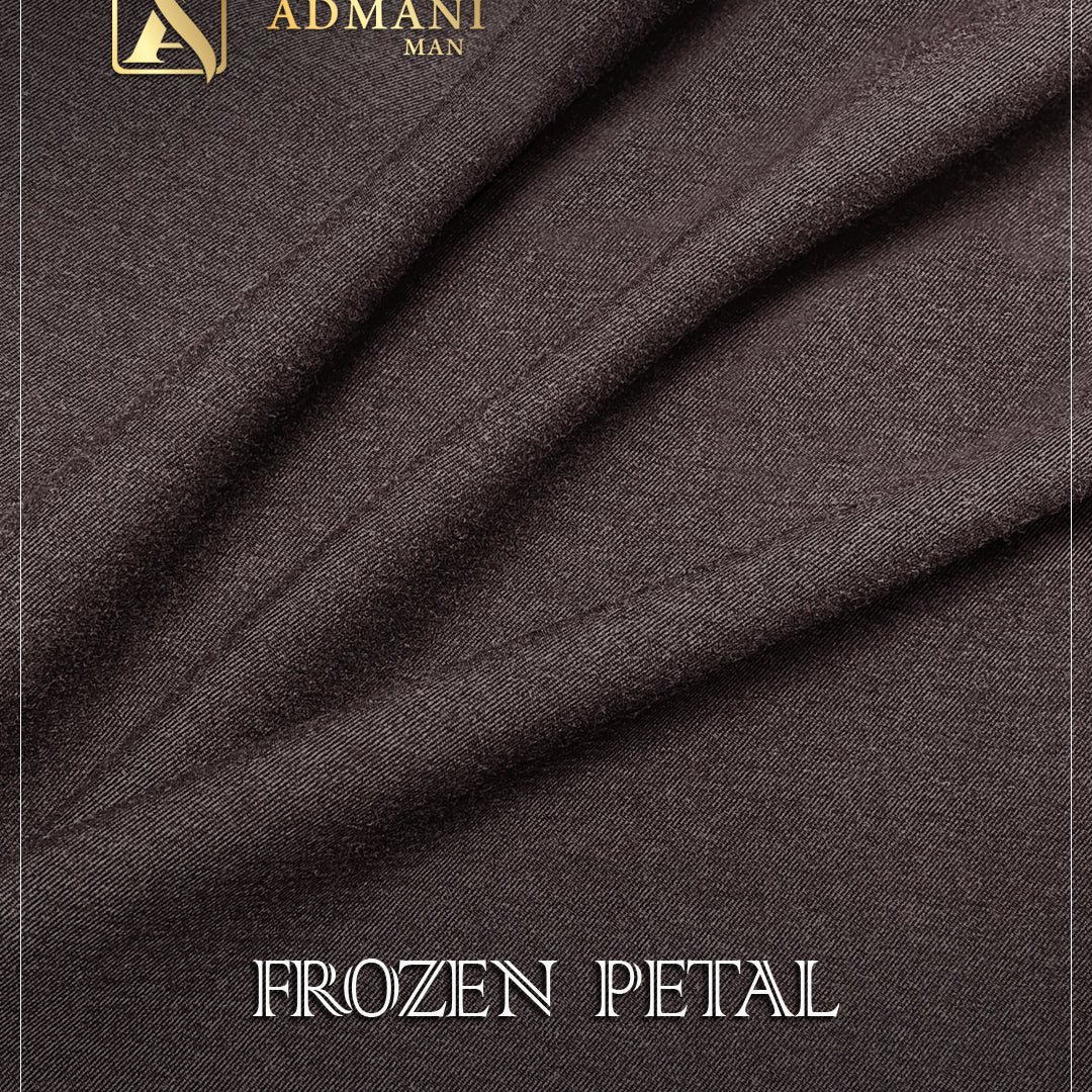 Frozen Petal Cedar Brown pure winter fabric for men's shalwar kameez