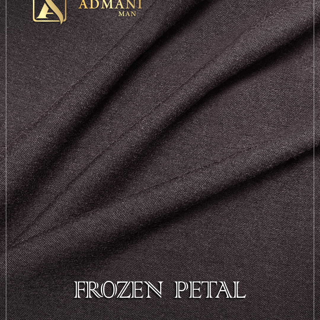 Frozen Petal Dark Mulberry pure winter fabric for men's shalwar kameez
