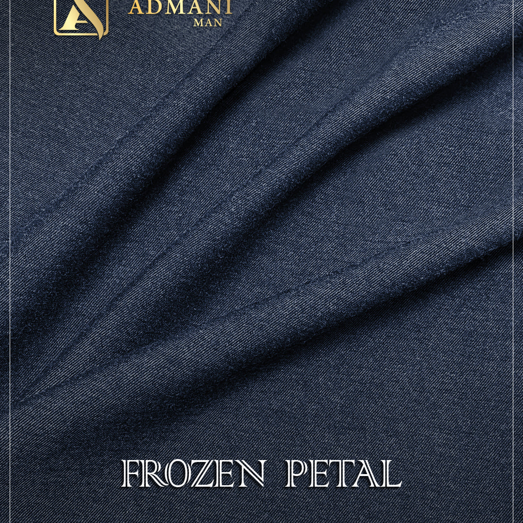 Frozen Petal Navy Blue pure winter fabric for men's shalwar kameez