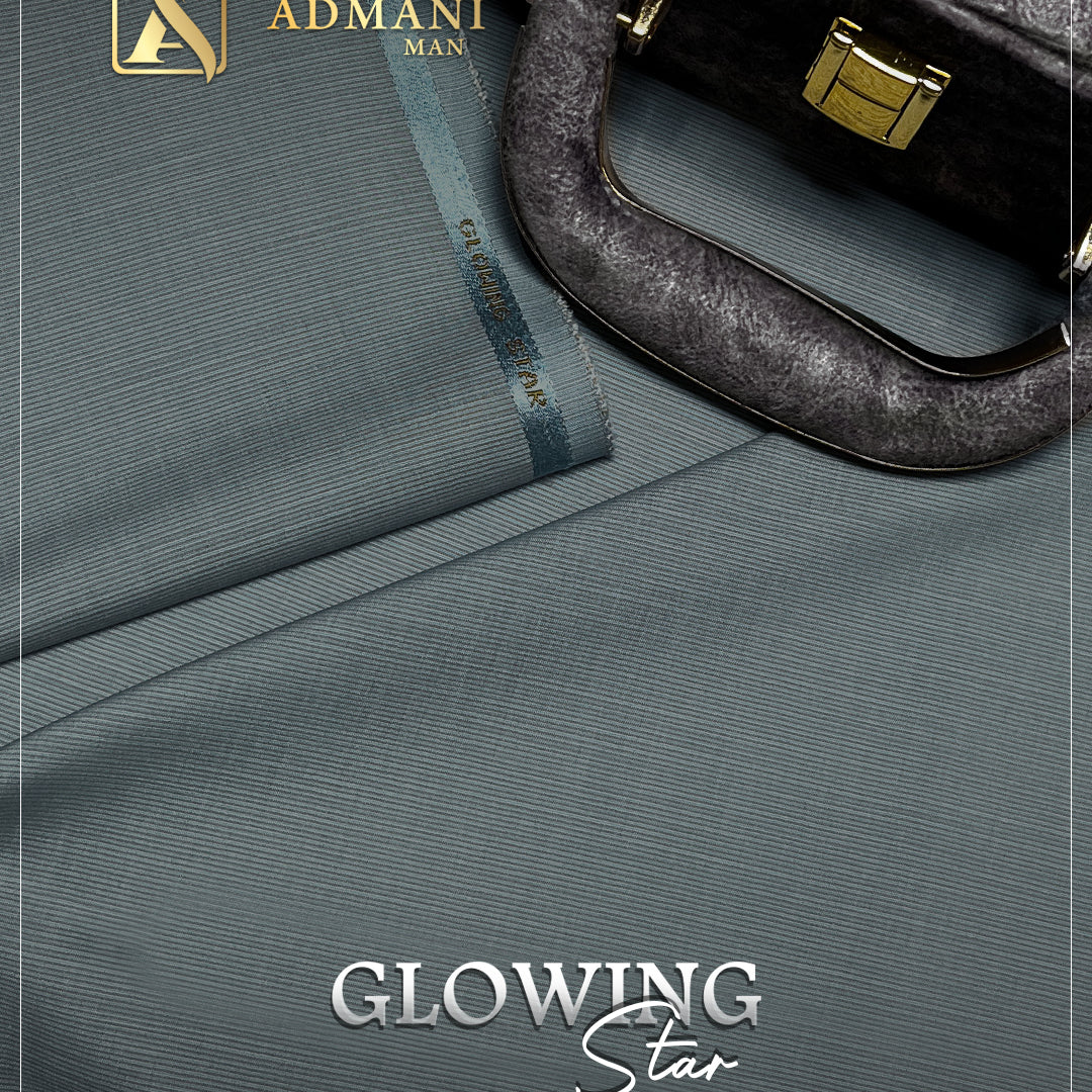 Glowing Star Reseda Green Unstitched Fabric for Men by Admani Menswear Pakistan